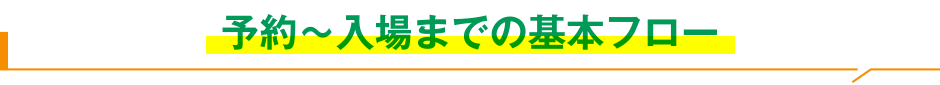 予約〜入場までの基本フロー